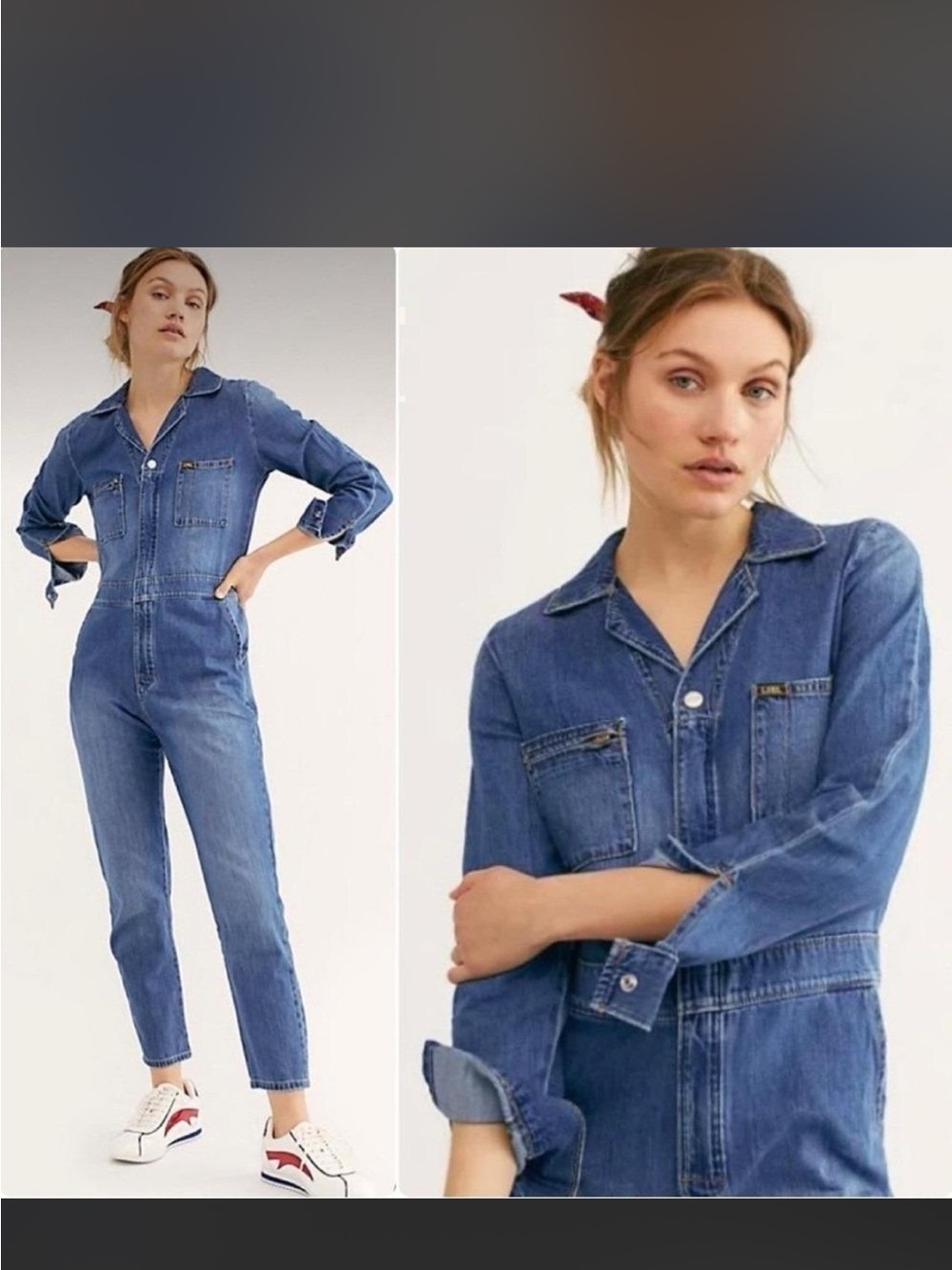 Lee Women's Blue Denim Overalls Jumpsuit